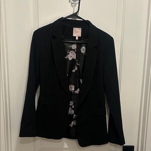 Candie's Black Blazer with Floral Lining